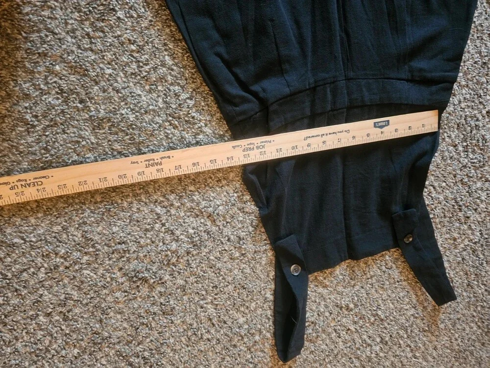 NWOT Black Wide-Leg Overalls Jumpsuit Size M Casual Zipper Back